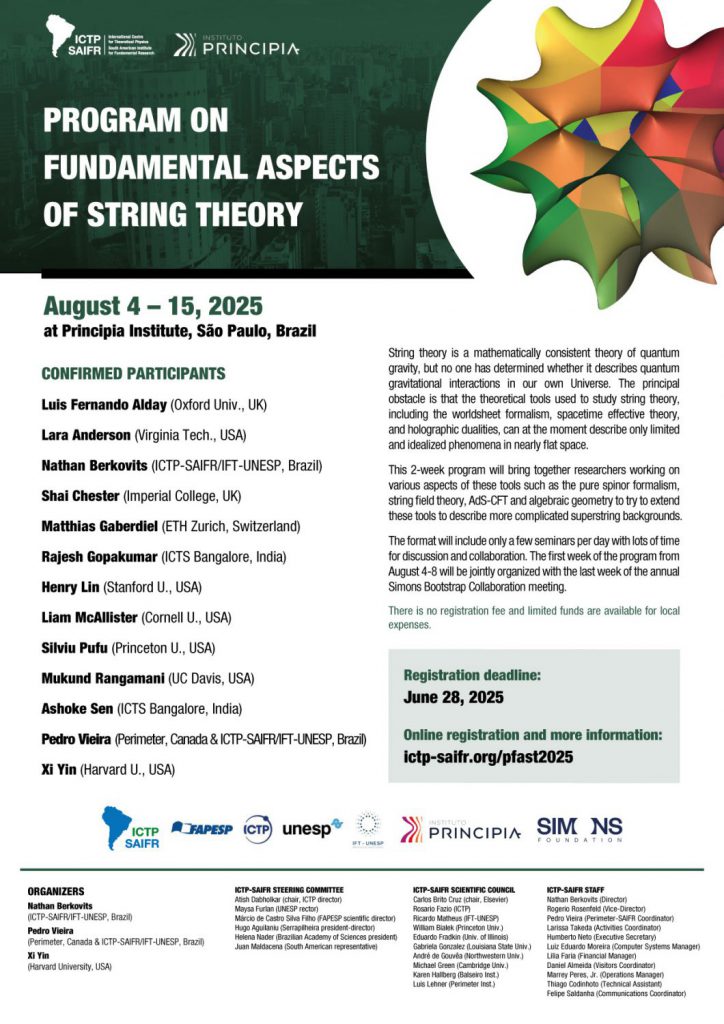 ICTP – SAIFR » Program on Fundamental Aspects of String Theory